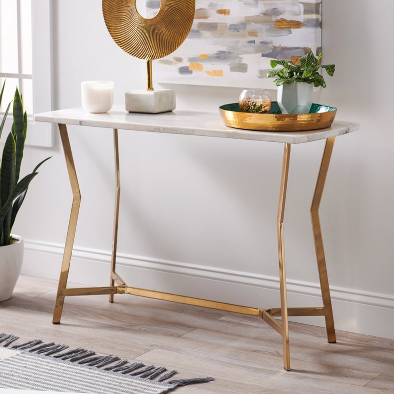 MoDRN Glam Lena Geo Base Sofa Table