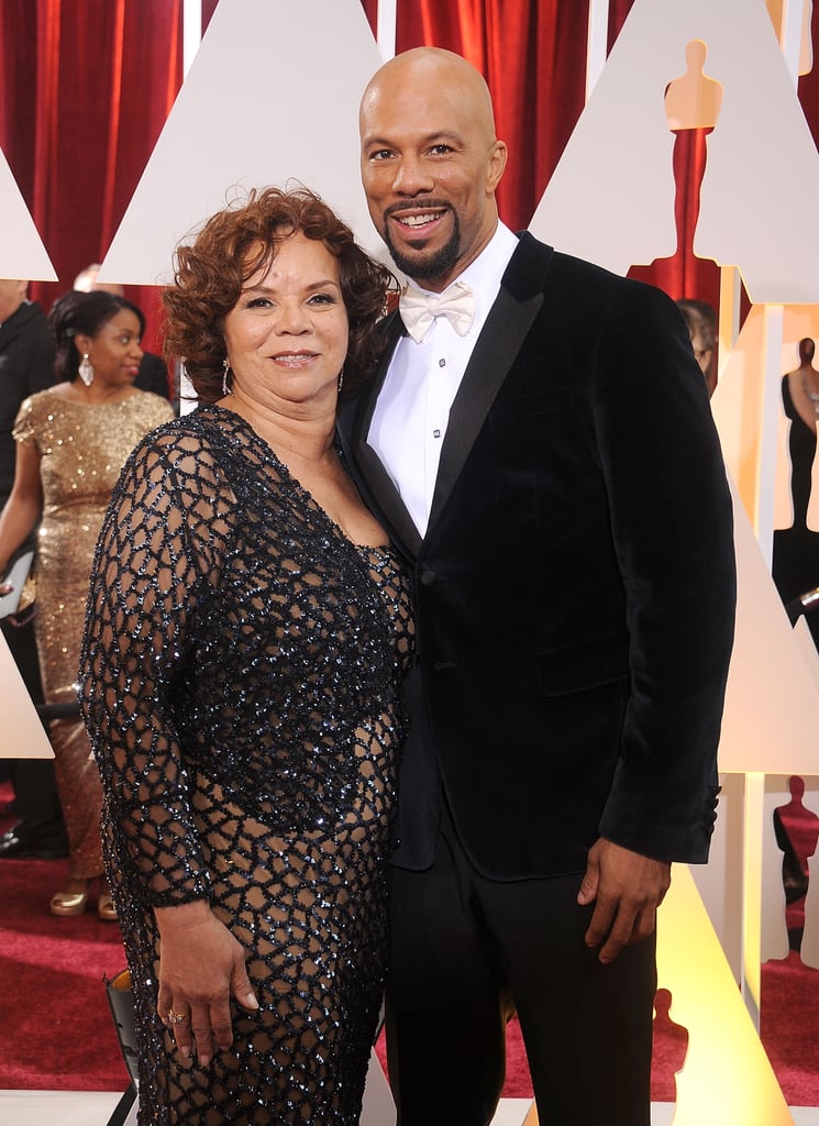 Common's mom, Dr. Mahalia Hines, was on hand to see her son win the Oscar for best original song.