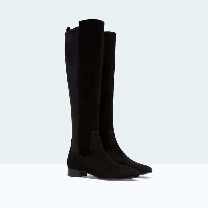 zara over the knee sock boots