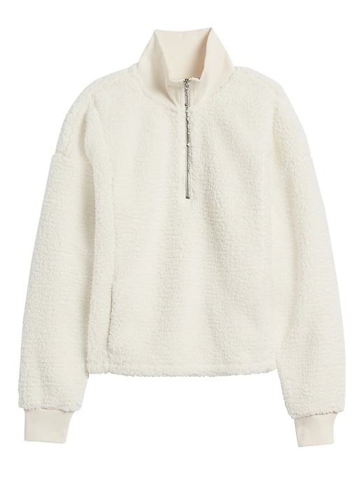 Sherpa lined half zip top