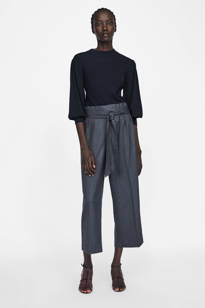 zara bow trousers