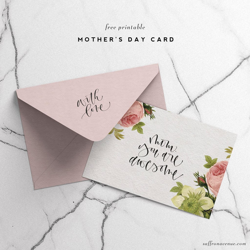 Niesamowite kwiaty Karta na Dzień Matki do wydrukowania za darmo