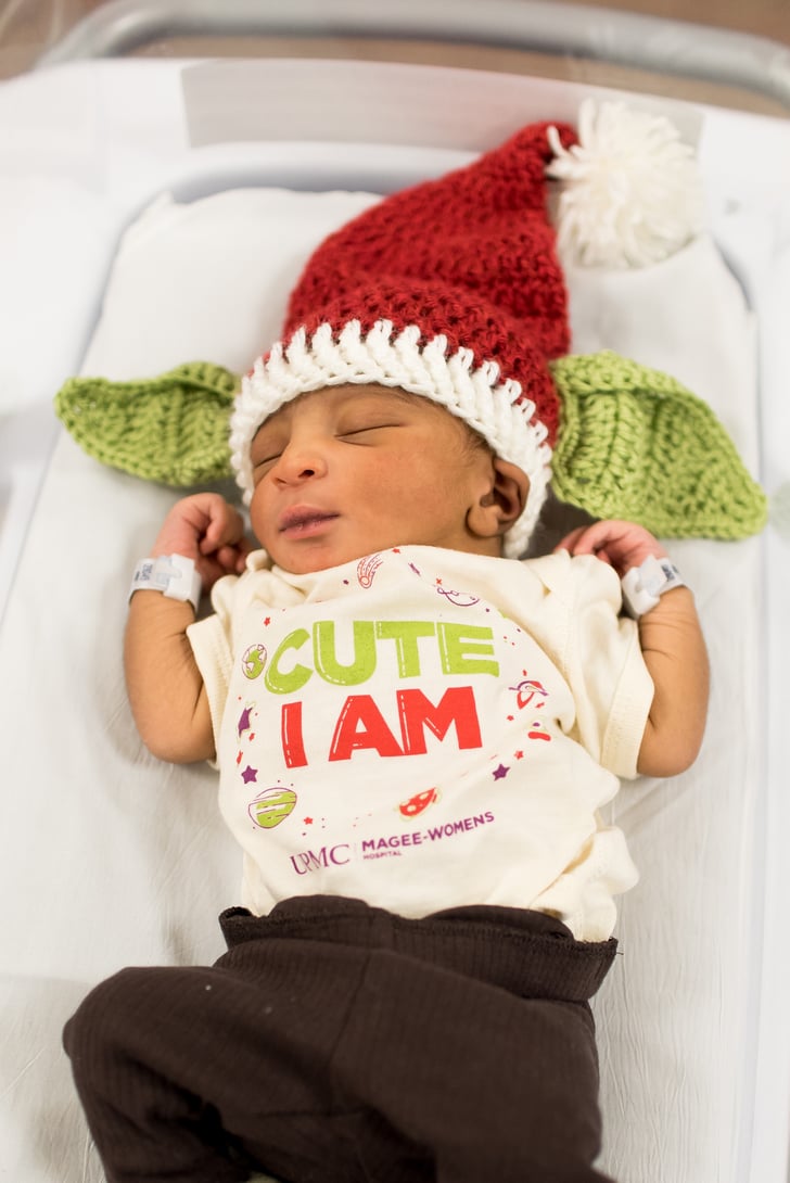 Babies Dressed As Baby Yoda For Christmas Photos