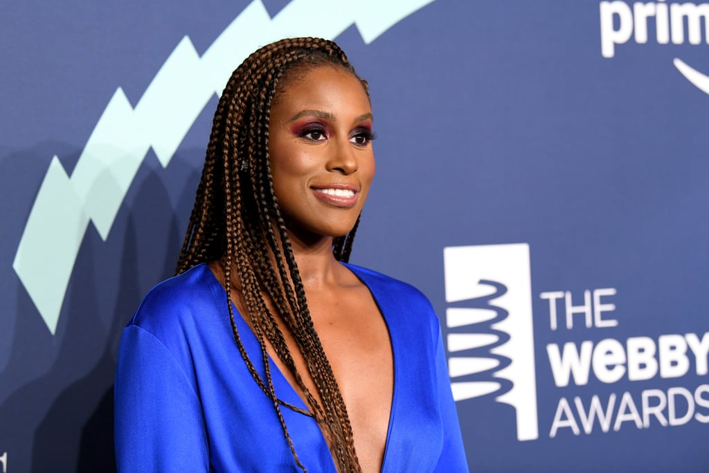 Issa Rae's Red Smoky Eye Makeup and Box Braids