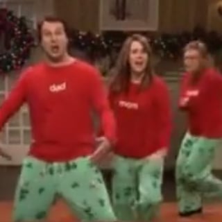 Snl Spoofs Holderness Pajama Christmas Card Video Popsugar Family