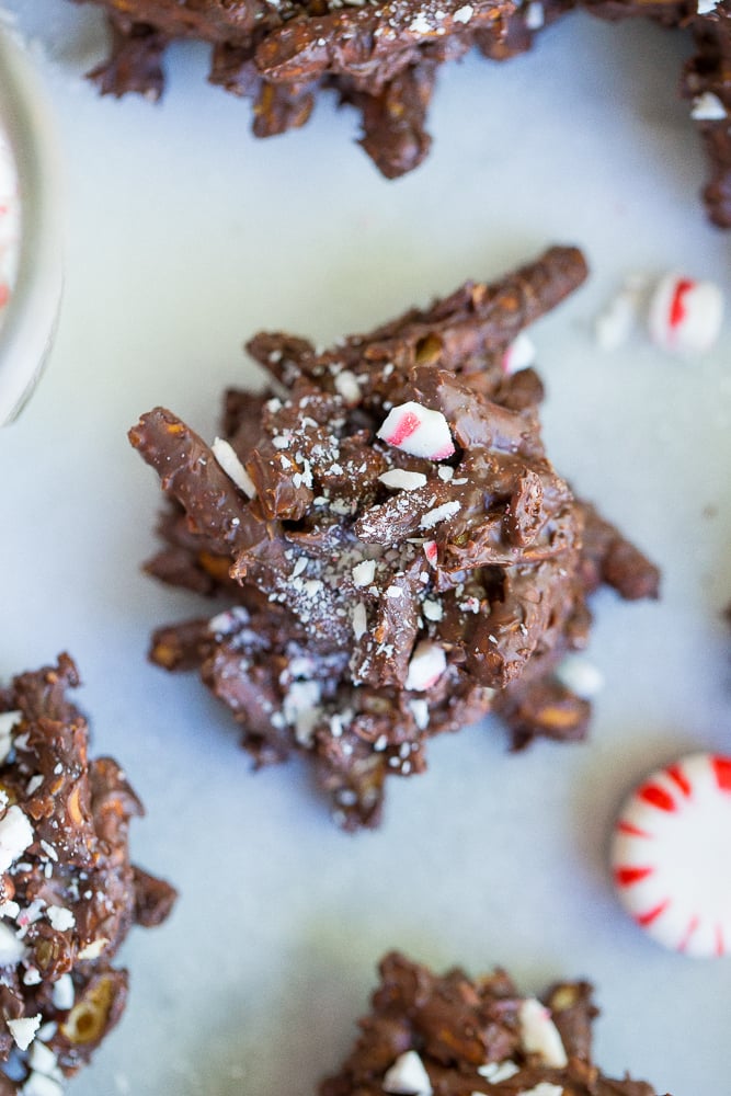 Chocolate Peppermint Haystacks