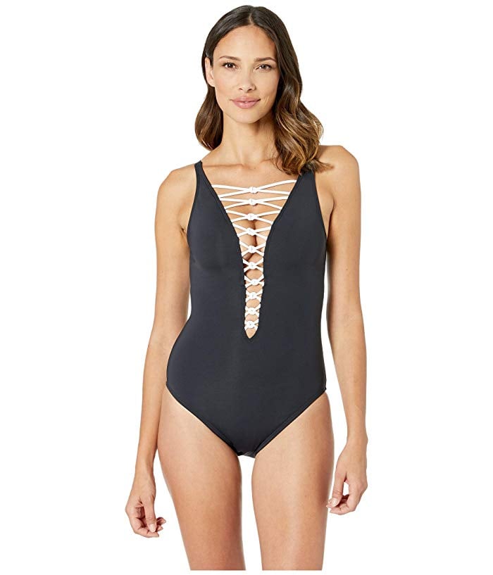 Bleu Rod Beattie Lace Down One Piece