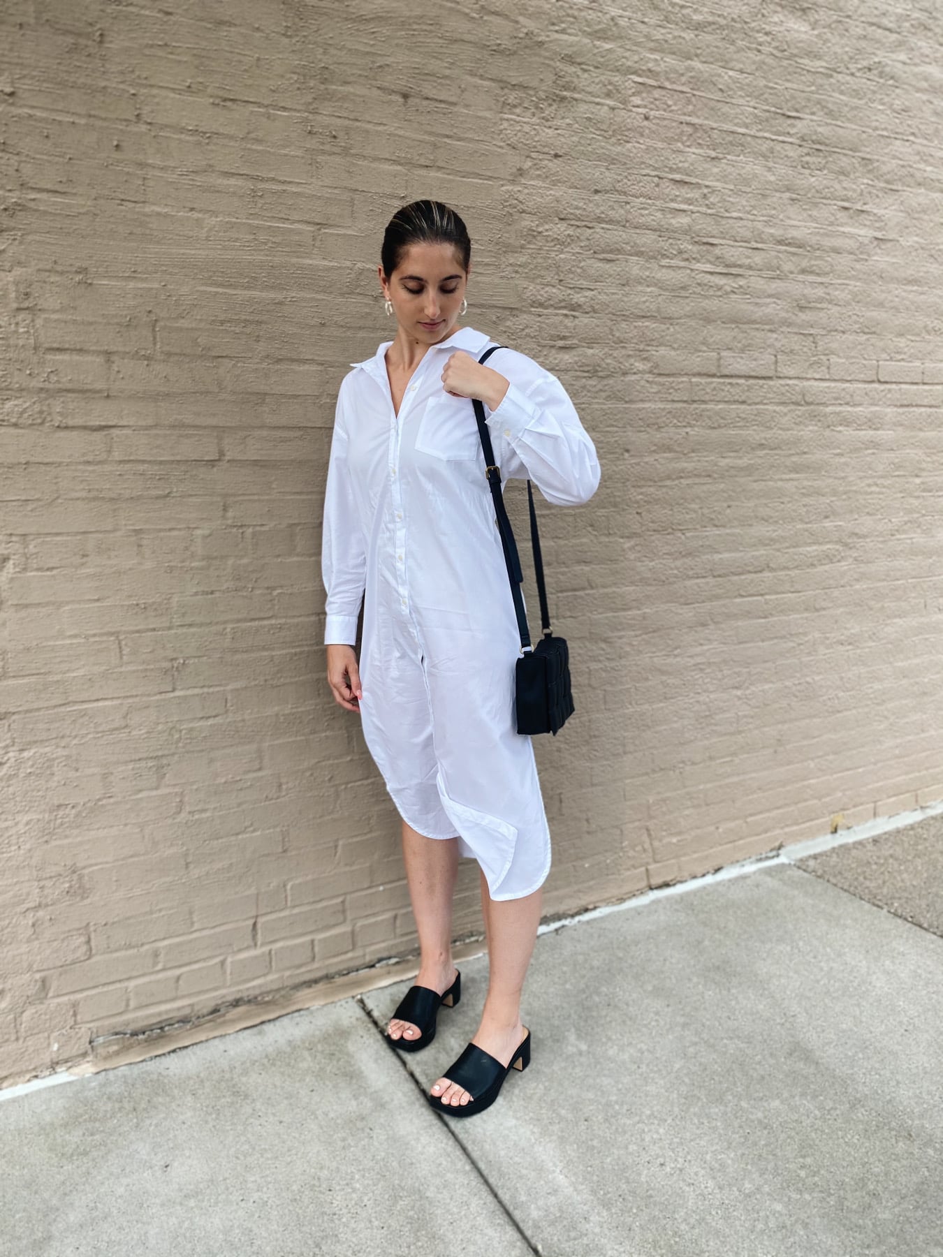 Old Navy Long Sleeve Midi Shirt Dress I Editor Review POPSUGAR