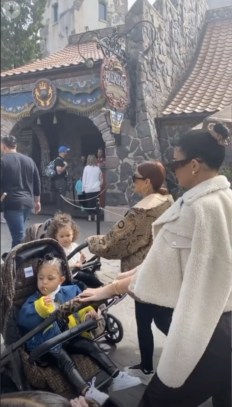 Kylie Jenner Walking With Stormi Webster Through Walt Disney World