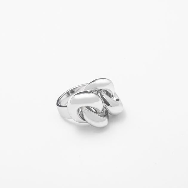 Berna Peci Large Silver Solid Knot Ring