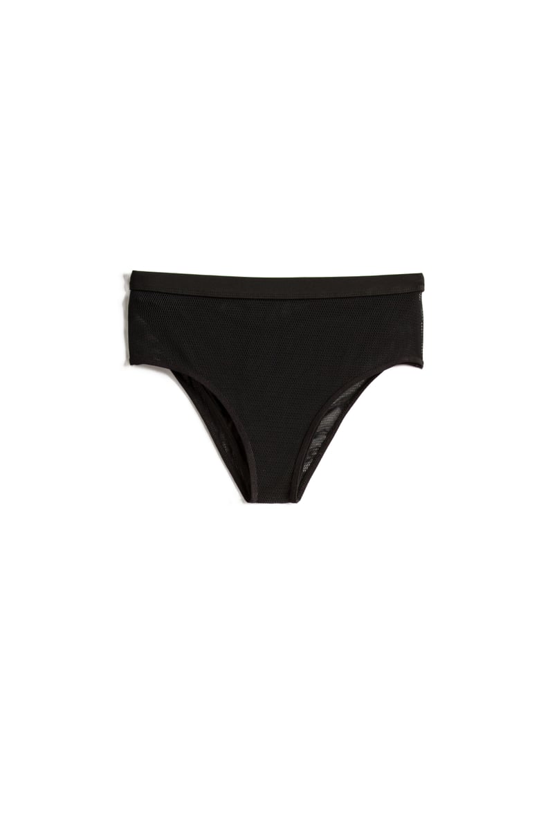 Black Mesh High-Waisted Bottoms