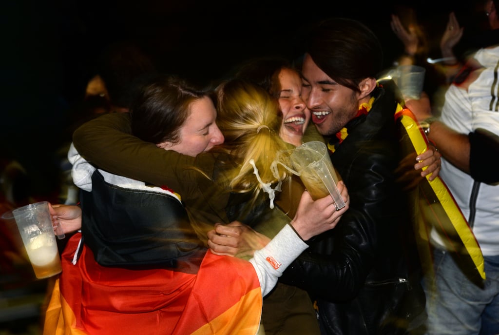 Germany Fans Watching the World Cup Game Against Brazil 2014