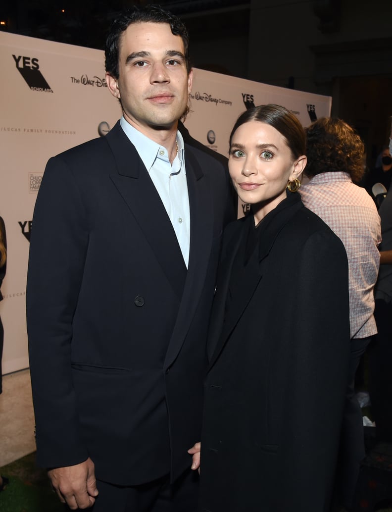 LOS ANGELES, CALIFORNIA - SEPTEMBER 23: (L-R) Louis Eisner and Ashley Olsen attend the YES 20th Anniversary Gala on September 23, 2021 in Los Angeles, California. (Photo by Michael Kovac/Getty Images for YES 20th Anniversary Gala)