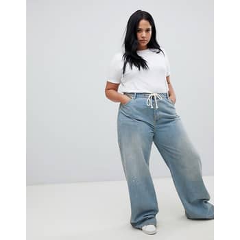 ASOS Curve ASOS DESIGN Curve high waisted tapered pants in olive