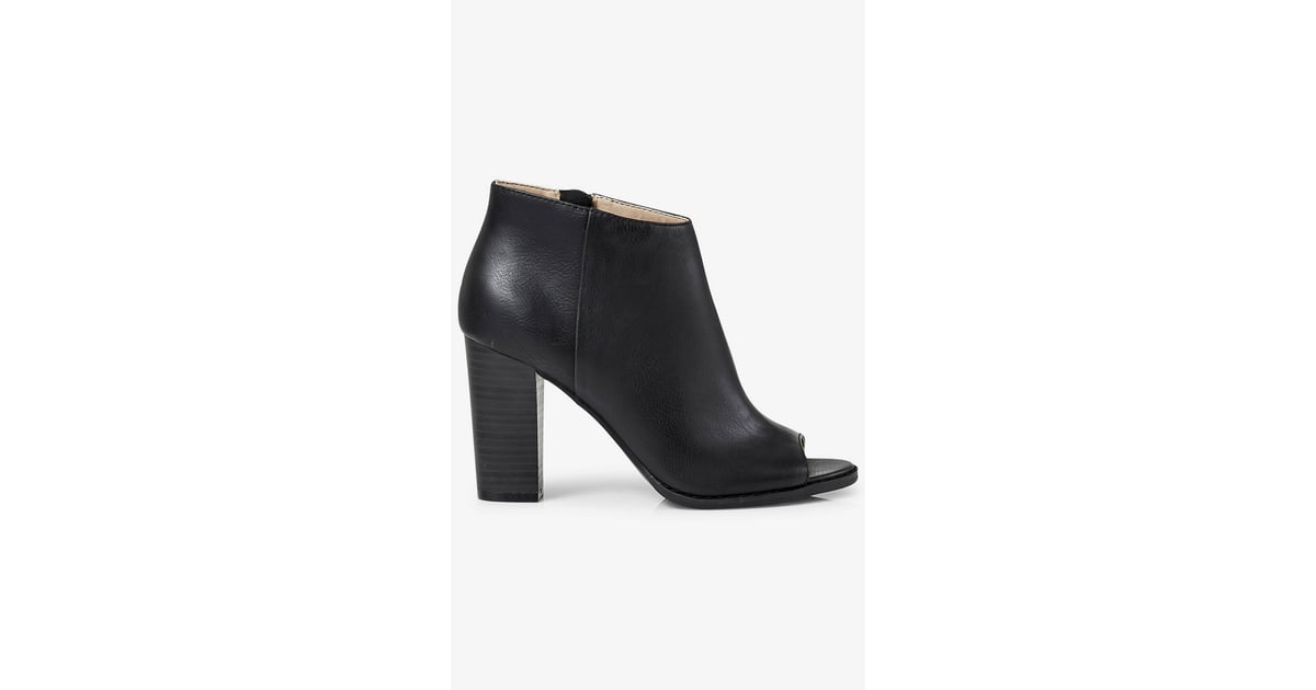 Express Peep-Toe Booties | What Shoes to Wear With Flares | POPSUGAR ...