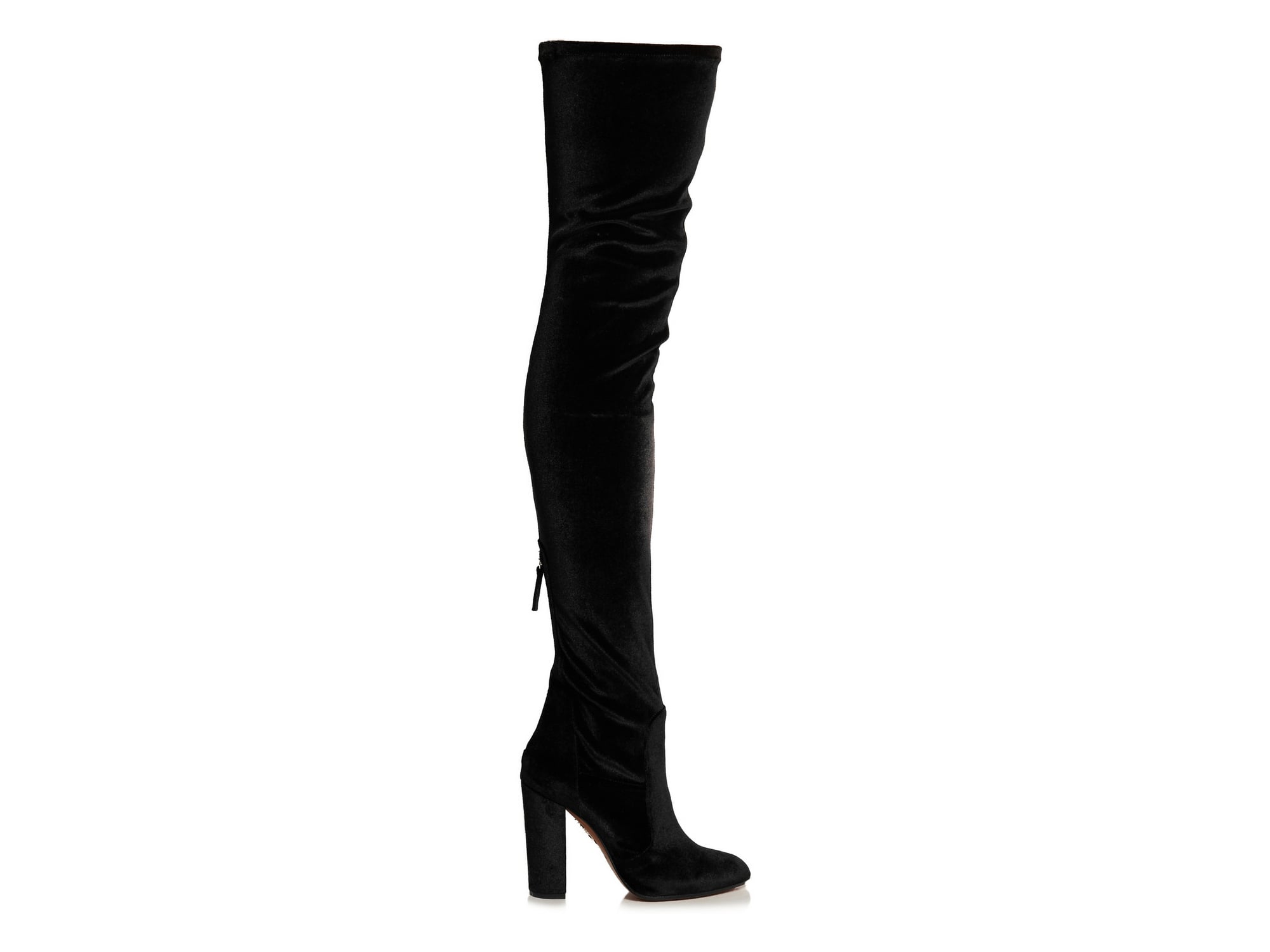 Aquazzura Velvet Over The Knee Boots 597 Originally 995 The Ultimate 11 Holiday Party Looks You Need From Net A Porter Com S Brand New Sale Popsugar Fashion Photo 4