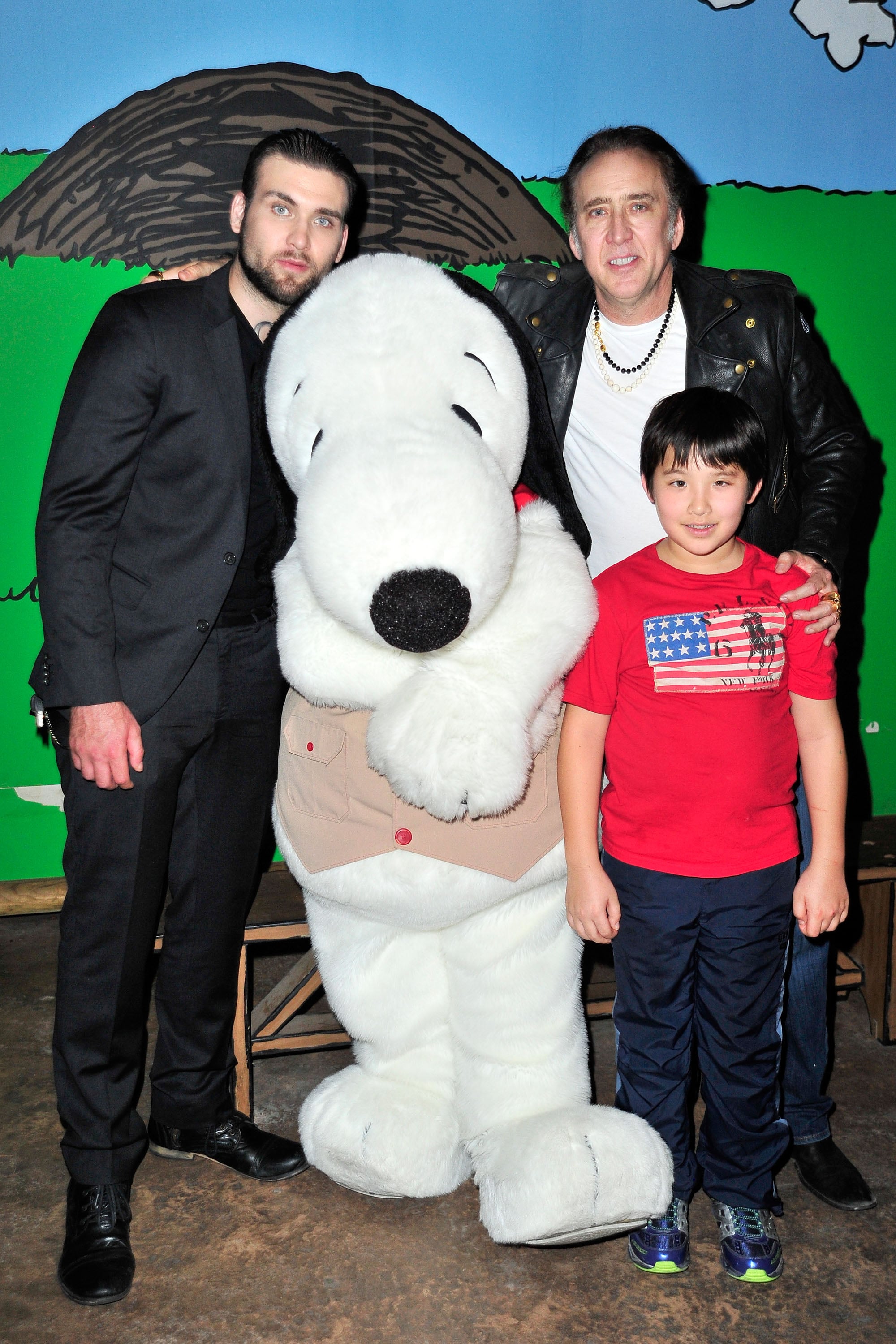 BUENA PARK, CA - SEPTEMBER 12:  Actor Nicholas Cage visits Knott's Berry Farm with sons Weston (L) and Kal-El on September 12, 2015 in Buena Park, California.  (Photo by Jerod Harris/Getty Images)