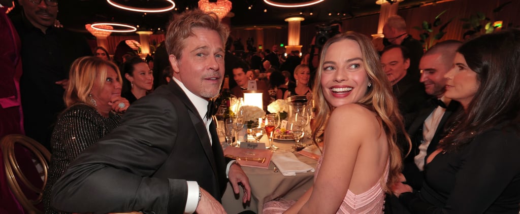 Margot Robbie and Brad Pitt at Golden Globes 2023