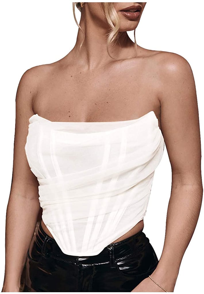 The Exact Corset: L'VOW Mesh Bustier Boned Corset Top