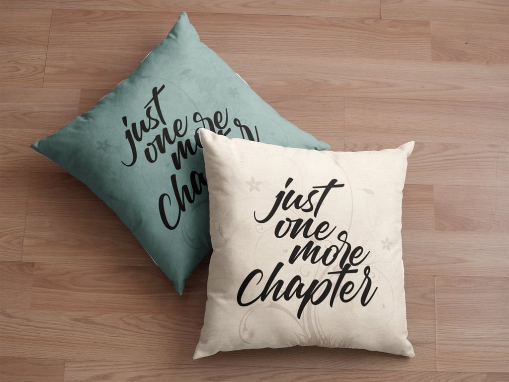 reader gift book lover pillow Just One More Chapter throw pillow 
