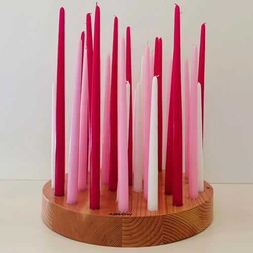 Round Pink Candles Centerpiece