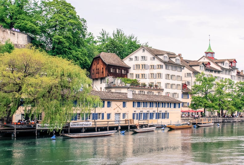 Hop on a boat to set sail down the Limmat.
