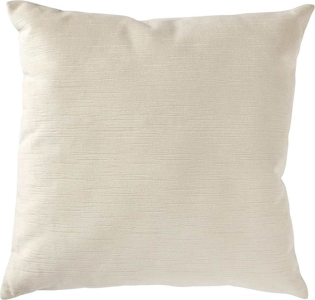 Stone & Beam Striated Velvet Linen-Look Decorative Throw Pillow