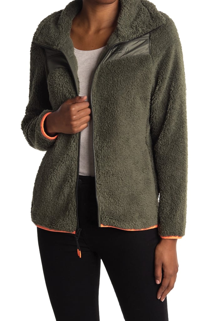 Lucky Brand Faux Shearling Fleece Zip Jacket