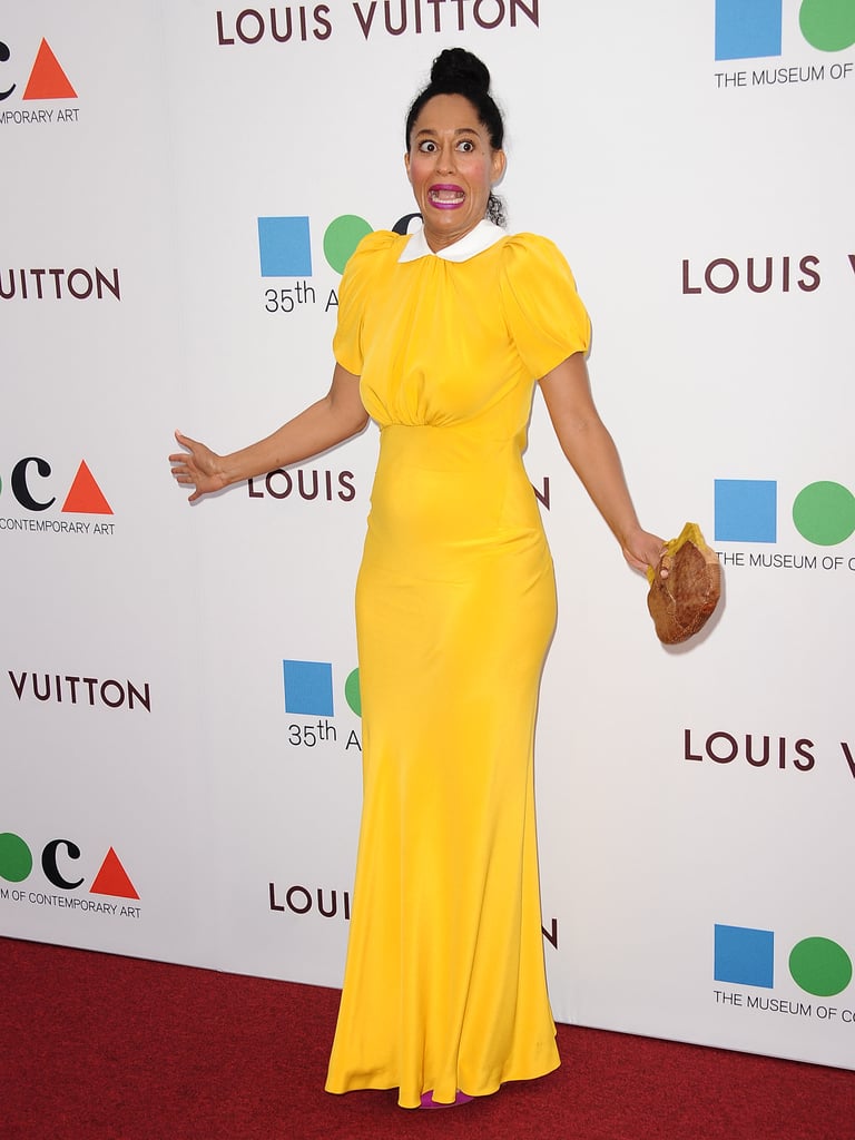 Tracee Ellis Ross wore a bright yellow ensemble.