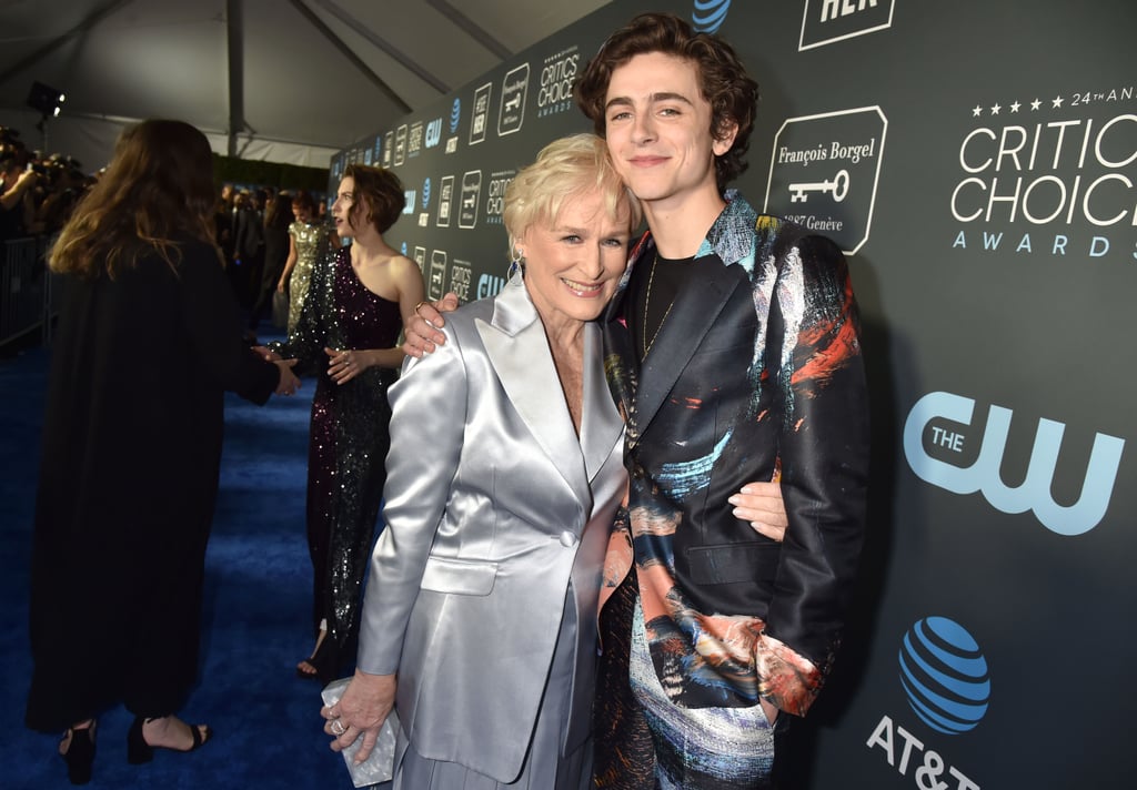 Glenn Close and Timothée Chalamet at 2019 Critics' Choice