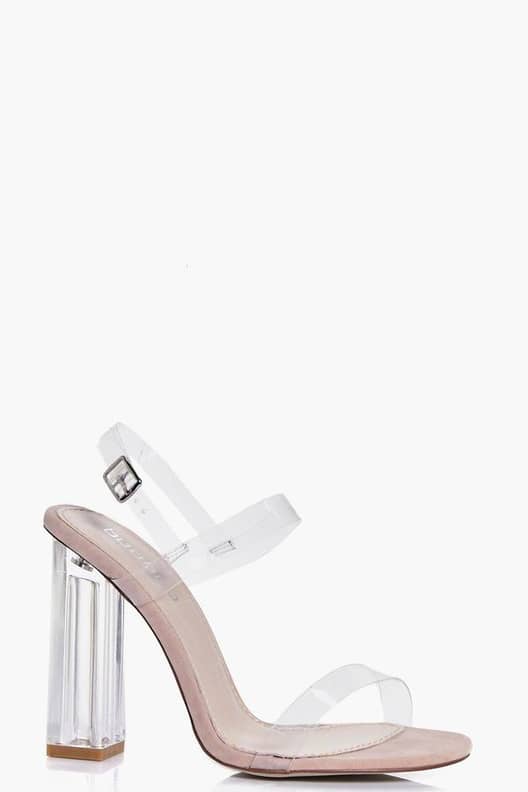 Beyonce clear wedges top