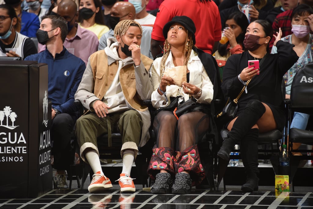 Naomi Osaka's Funky Pants at a Los Angeles Clippers Game