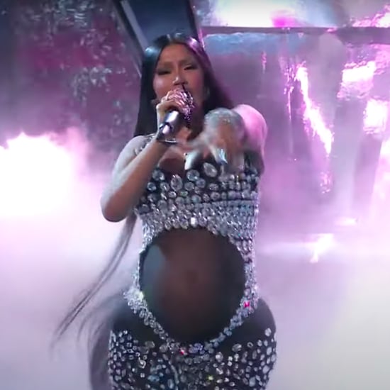 Cardi B Debuts Baby Bump Wearing a Sparkling Bodysuit