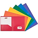 Jam Paper Heavy-Duty Plastic 2-Pocket School Folders