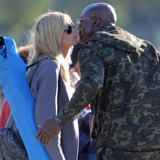Heidi Klum and Seal Kissing at Kids' Football Game