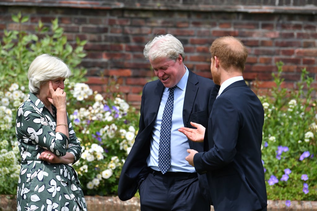 Prince Harry Chats With Lady Jane Fellows and Earl Spencer