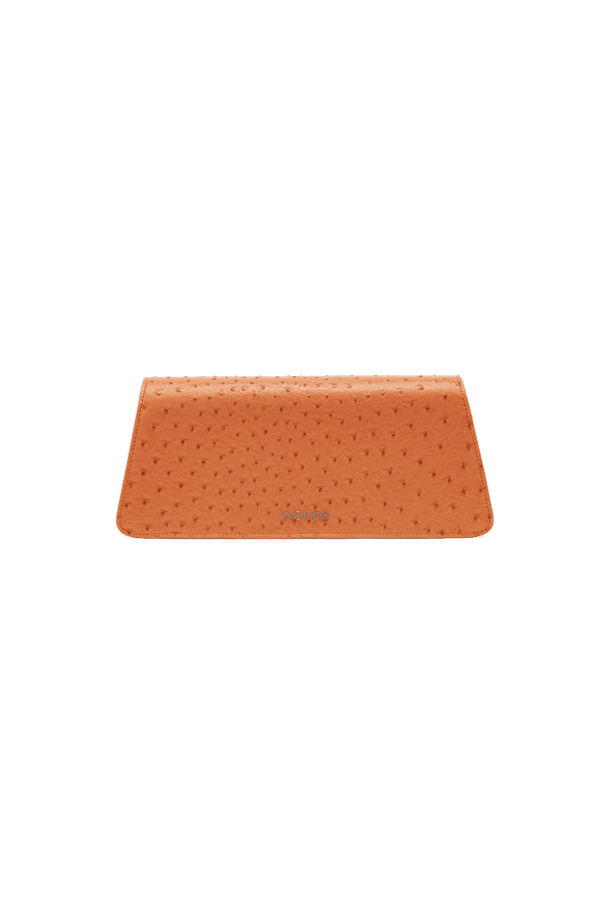 Woods By Jordan Tux Clutch Mini 'Summer Citrus' in Orange Ostrich