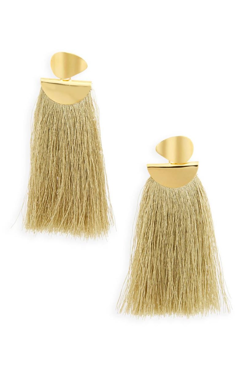 Lizzie Fortunato Crater Tassel Drop Earrings