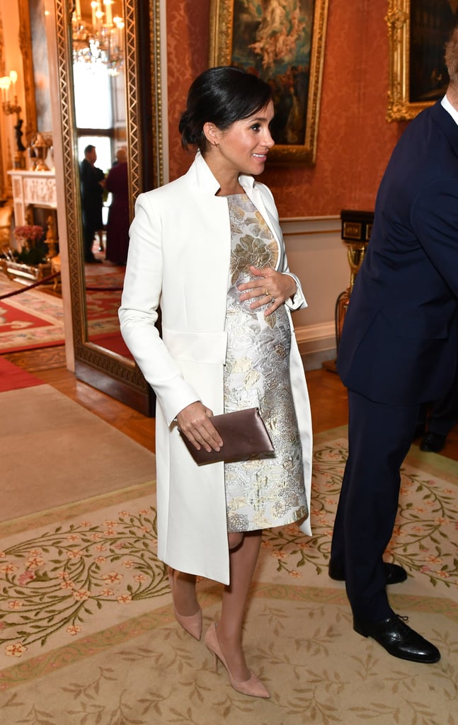 Meghan Markle's Metallic Brocade Dress March 2019