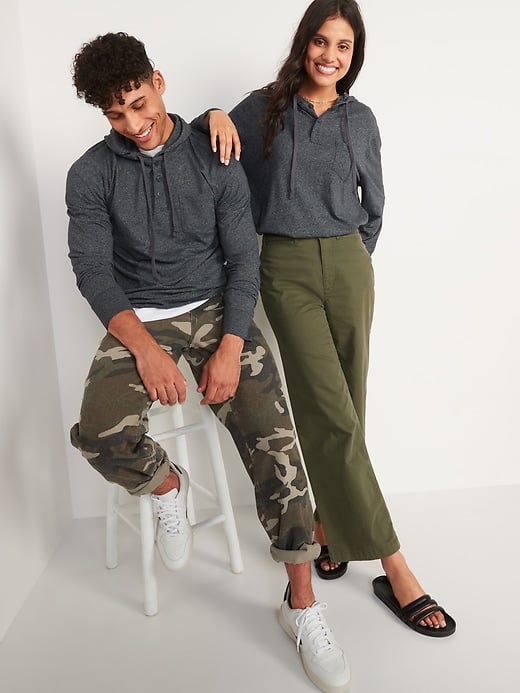 Old Navy Vintage Gender-Neutral Henley T-Shirt Hoodie