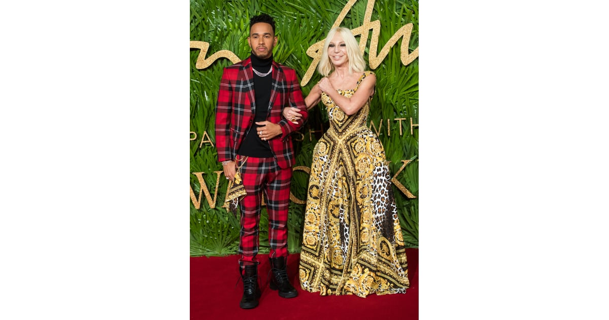 Lewis Hamilton And Donatella Versace The British Fashion Awards Were Hands Down The Most Stylish Night Of The Year Popsugar Fashion Photo 17