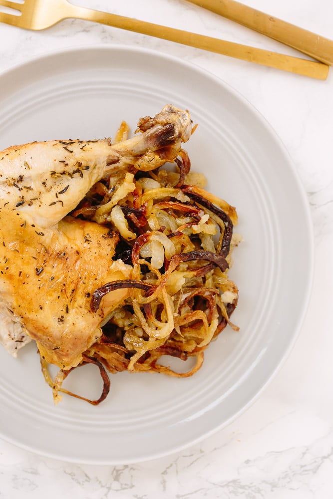 Roast Chicken With Spiralized Potatoes