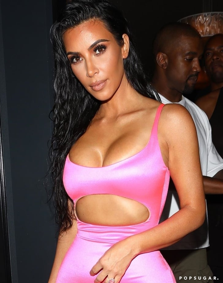 Kim Kardashians Pink Dress At Kylie Jenners Birthday 2018 Popsugar Fashion Uk Photo 6 1281