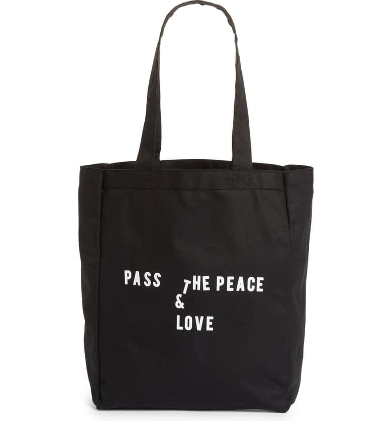 Adeshola Makinde Peace & Love Canvas Tote