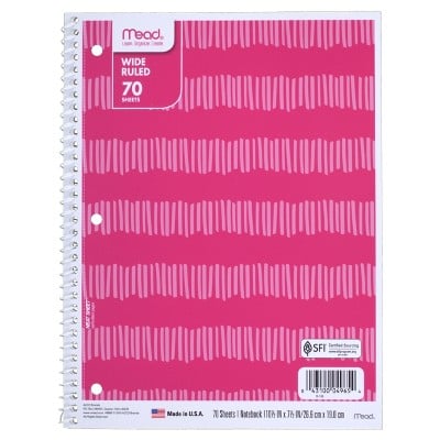 Spiral Wide-Ruled Notebook