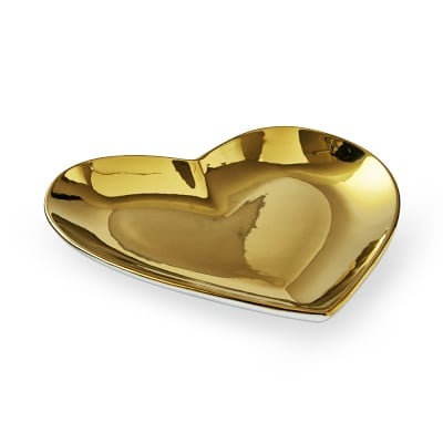 Aerin Gold Ceramic Heart Catchall