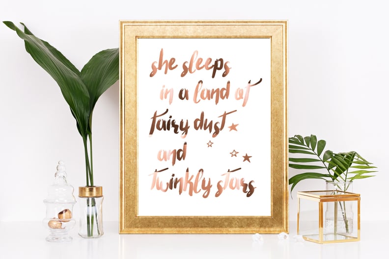 Copper Foil Quote Print