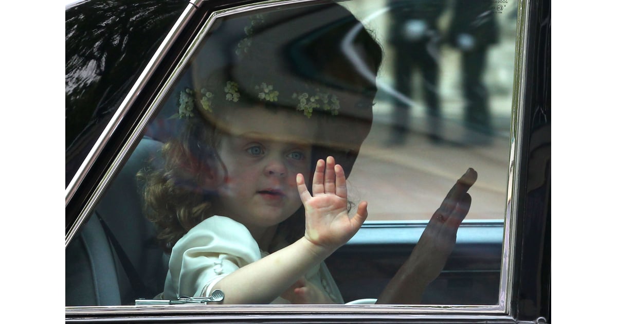 Bridemaid Grace van Cutsem was in good spirits as she arrived to Kate
