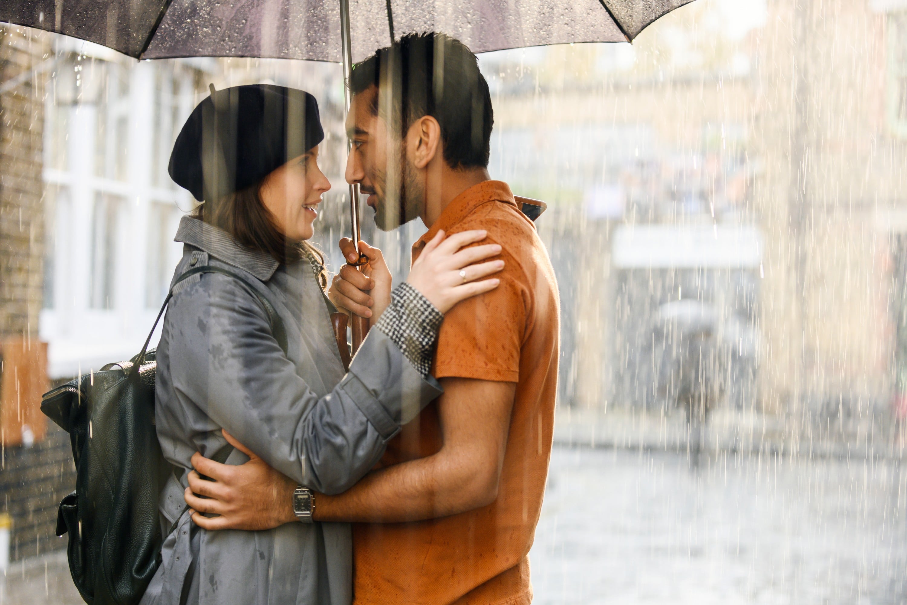 best kisses in the rain