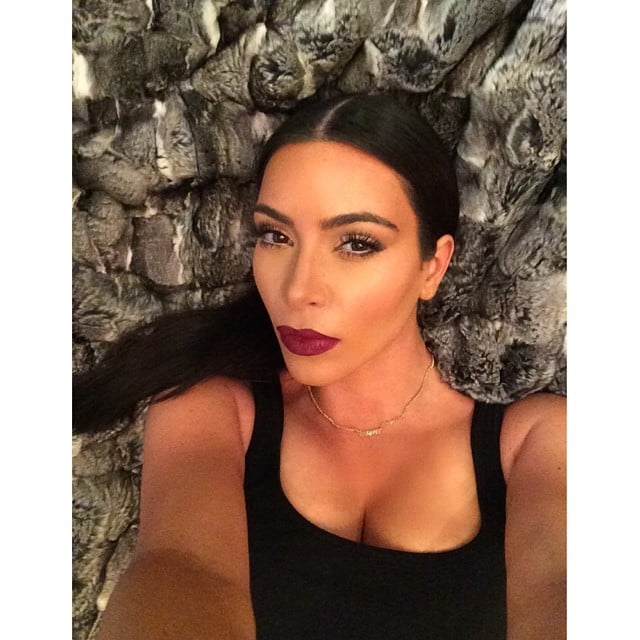 Kim Kardashian took a selfie before bed.
Source: Instagram user kimkardashian